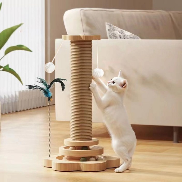 고양이 캣타워 스크래 기둥 장난감 고양이스크래쳐