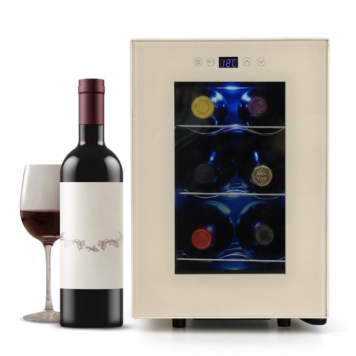 폴리나 와인셀러 자가설치 6병, WST2301T, 아이보리