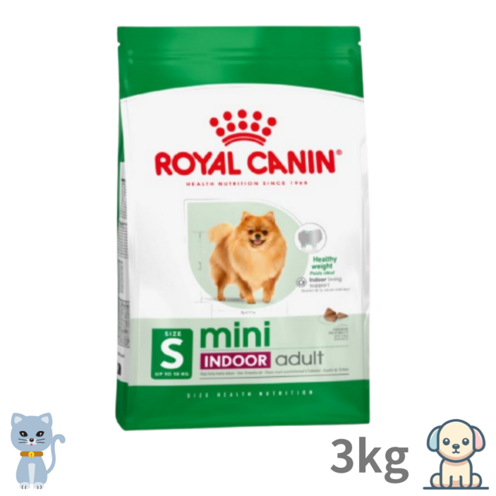로얄캐닌 미니 인도어 어덜트 강아지 건식사료, 1개, 3kg, 닭오리