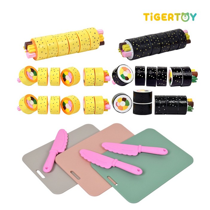 맛있는김밥자석썰기 소꿉놀이 큰사이즈 42p, 1개