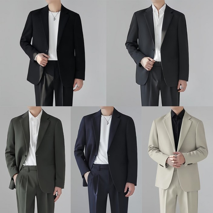 (대여) 데니안 클래식 단색 남자 정장세트(자켓바지)