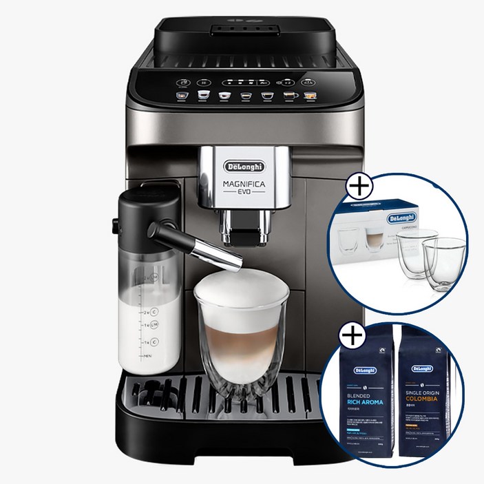 [카푸치노잔+원두 증정]드롱기 마그니피카 에보 라떼 KRECAM290.81.TB, KRECAM290.81.TB