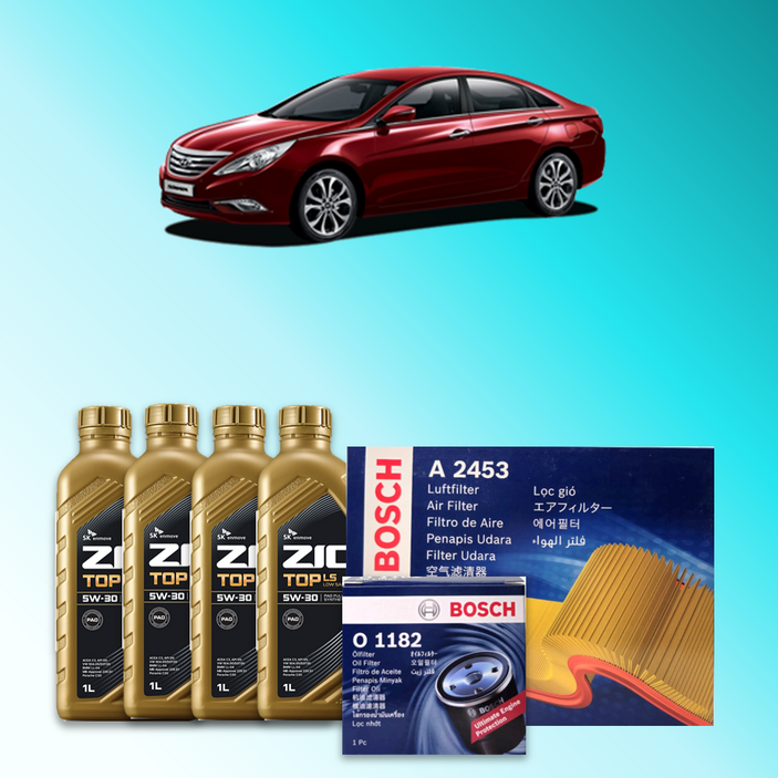 쏘나타 11년 08월이후 YF 2.0 가솔린 엔진오일세트 SK 지크 탑 LS 5W30 ZIC TOP LS