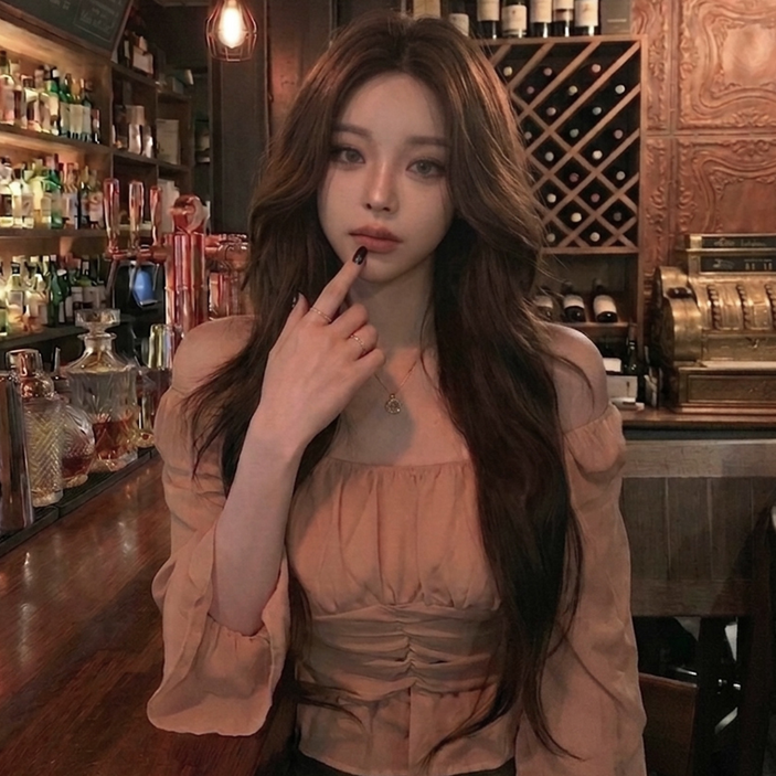 [본사출고] 워너비뮤즈 [자체제작/벚꽃여신] *역대급예쁨* made 개강여신 쉬폰 퍼프 셔링 스퀘어넥 끈 리본 오프숄더 프릴 요루 크롭 블라우스 레몬 아이보리 살구