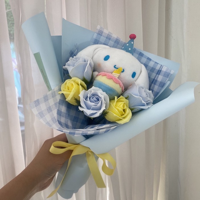 더 라넌큘러스 플라워 산리오 축하 인형꽃다발