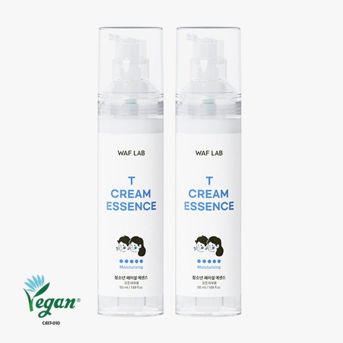 와프랩 사춘기 청소년 페이셜 크림 에센스 50ml, 50ml, 2개
