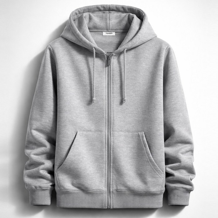 탑보이 국내생산 남녀공용 특양면 무지 후드집업 (AB003)