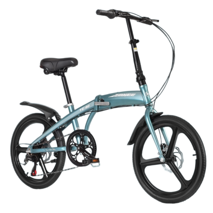 더보누르 가벼운 접이식 자전거 미니벨로 20인치 휴대용 출퇴근 폴딩 초경량 완조립, 1개