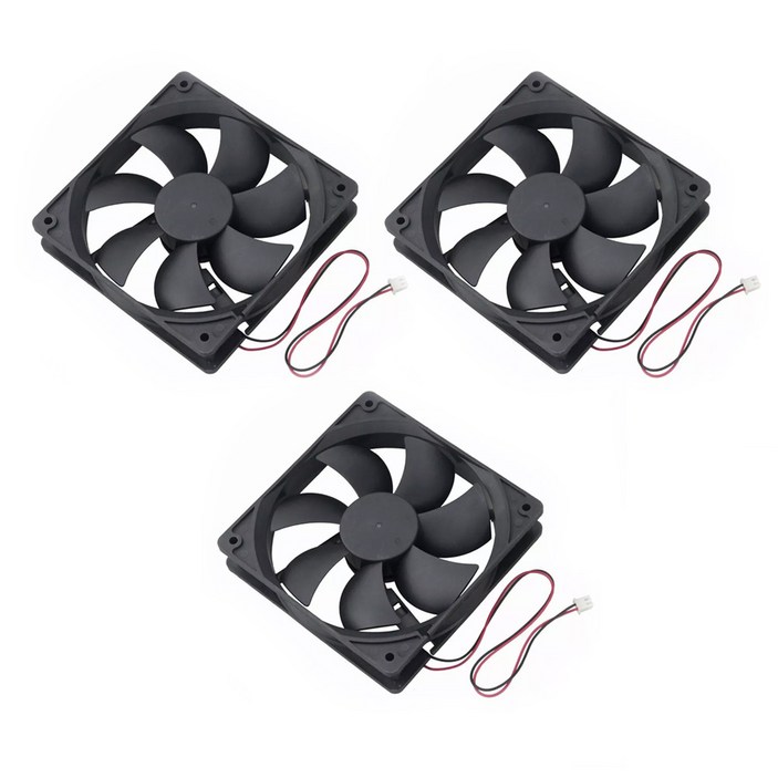 JK 쿨러120mm 쿨링팬 공냉식냉각 펠티어 열전소자 FAN, O9012. 쿨러120mm 2핀 3개, 3개