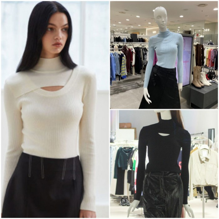 [모다아울렛]에고이스트 슬릿 포인트 하이넥 풀오버 EP4KL964