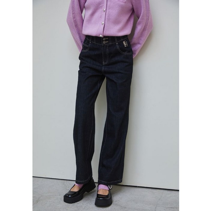 에고이스트 다크 인디고 와이드핏 NON SPAN 데님팬츠 EQ3ODP04