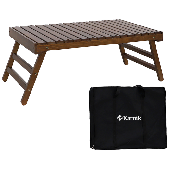 카르닉 원목 쿨러스탠드 접이식 캠핑테이블 사이드 테이블, 파인월넛PIFCT1