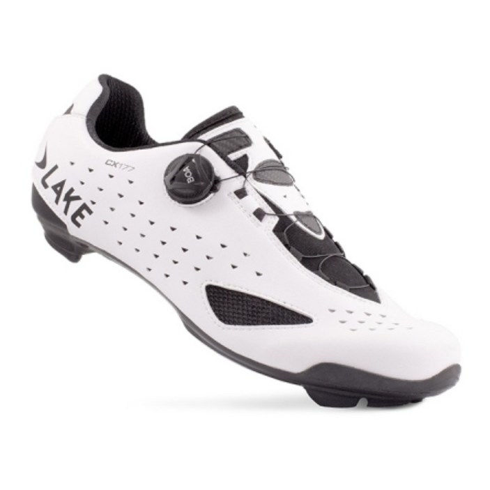 레이크 CX 177  발볼넓은 로드 클릿슈즈, EU 41, 화이트블랙 일반