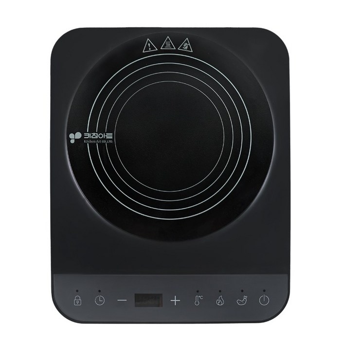 키친아트 인덕션 1구 전기레인지 터치식 간편조작 깔끔세척 과열방지 KI5005B, KI5005B