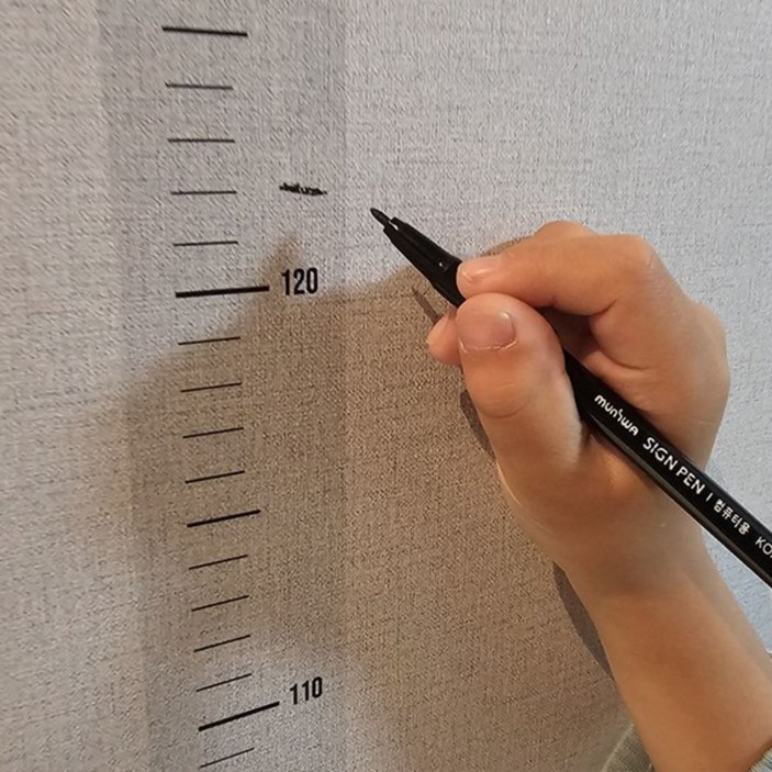 라라운드 자체제작 심플 키재기 스티커 200cm, 투명