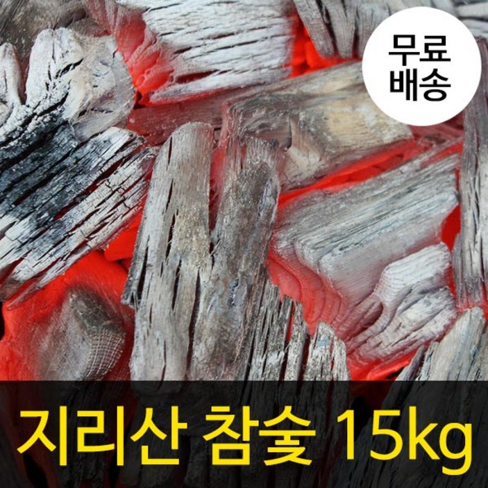 꾸버스 지리산 참숯 15kg 바베큐숯 박스숯 국산 백탄 구이용숯 캠핑숯 숯불바베큐, 1개, 15kg