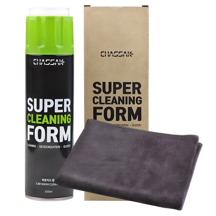 차싹 슈퍼클리닝폼 올인원패키지  극세사타월, 550ml, 1세트