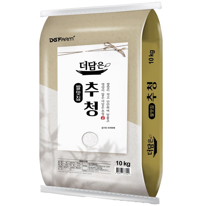 더담은 경기미 추청 아끼바레 쌀, 10kg, 1개