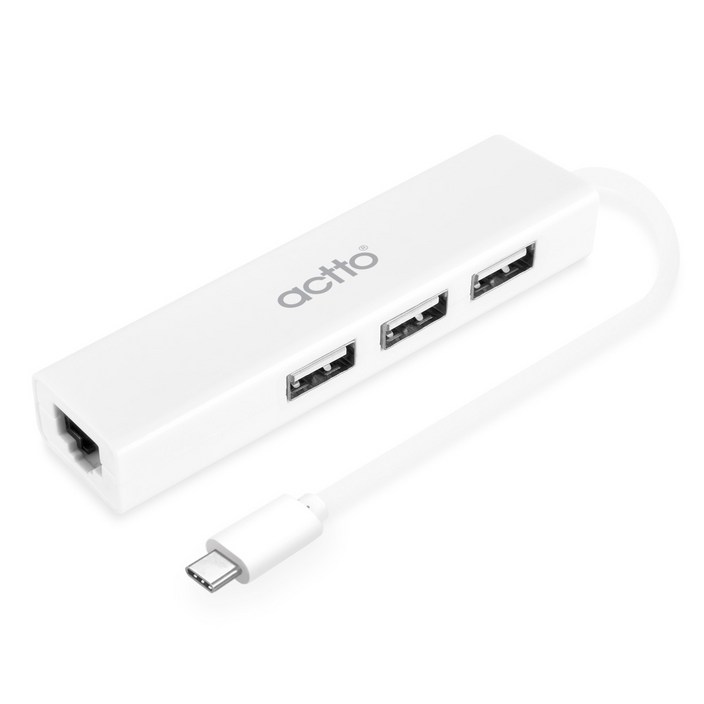 엑토 C타입 USB 랜 어댑터 3포트 허브 콤보 HUBL04, 화이트, 1개 엑토 C타입 USB 랜 어댑터 3포트 허브 콤보 HUBL04, 화이트, 1개