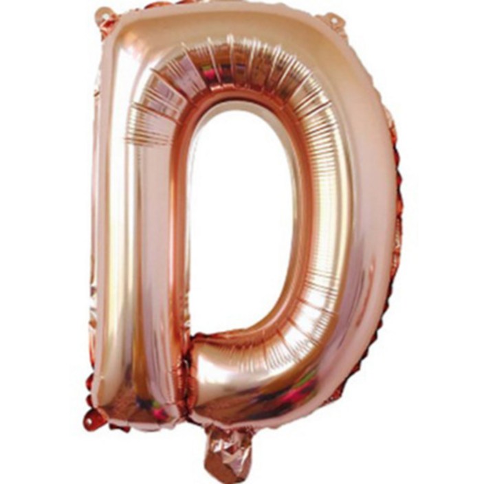 팡파티 레터링 알파벳 풍선 D 40cm, 로즈골드, 1개