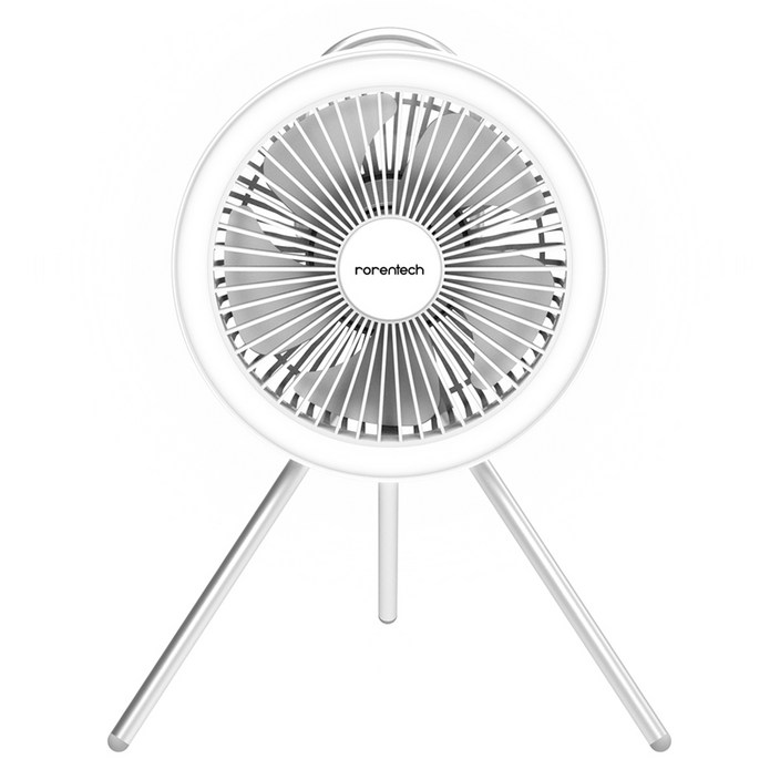 로랜텍 트래블 캠핑 저소음 무드등 무선 선풍기 TR22, TR22, 화이트