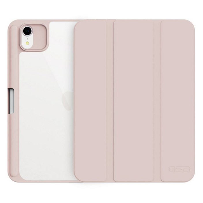 GSB 아이패드 애플펜슬 수납 클리어 하이브리드 케이스, 베이비핑크