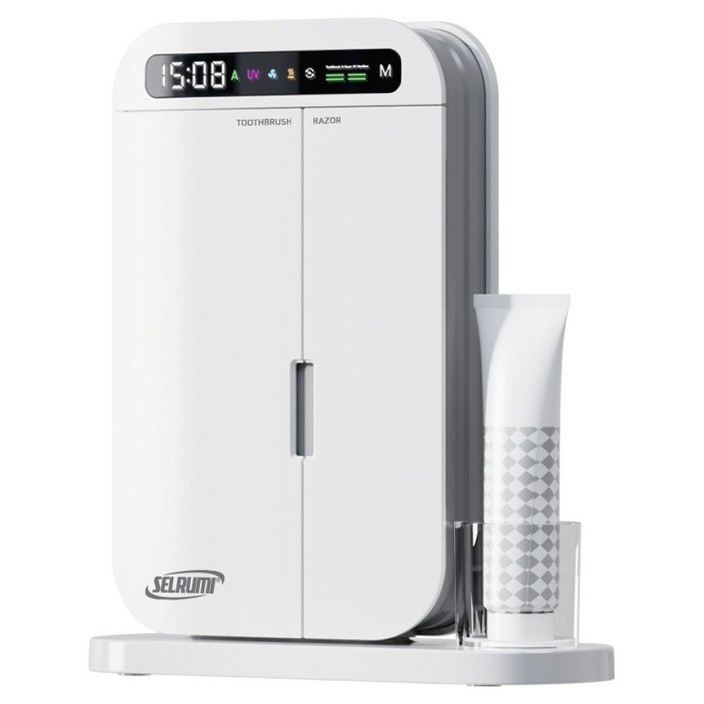 셀루미 케어밀리 24시간 자동화 살균 건조 스탠드 벽걸이형 스마트 칫솔 살균기, SEL-TSD580AT, 매트 화이트