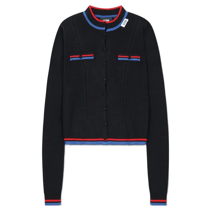 GCDS 여성용 패디드 니트 가디건 DIOKA21140