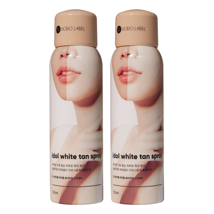 도도레이블 아이돌 화이트태닝 스프레이 150ml, 화이트, 2개