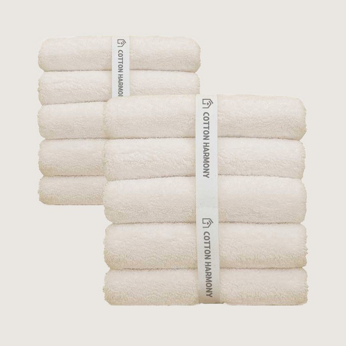코튼하모니 호텔수건 200g 40수 코마사, 크림베이지, 10개 코튼하모니 호텔수건 200g 40수 코마사, 크림베이지, 10개