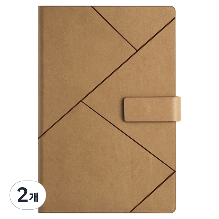 코히모 만년 일기장 업무용 A5 방수 다이어리 5W0458, 브라운, 2개