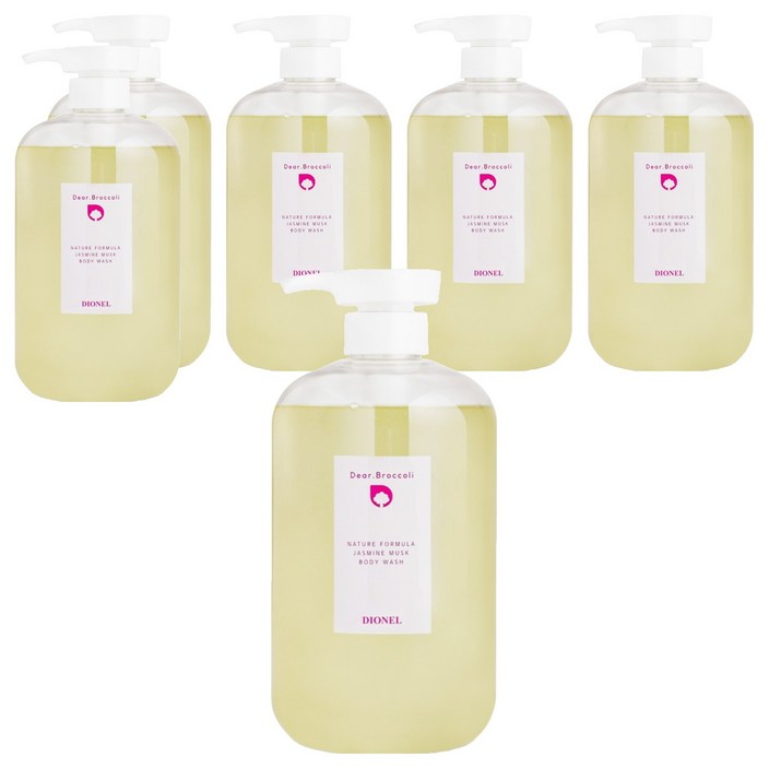 디어브로콜리 바디워시 자스민 머스크, 1L, 6개