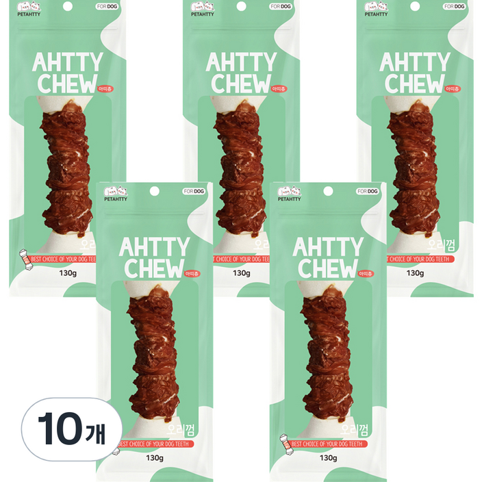 강아지 아띠츄 껌 특대형, 오리, 130g, 10개