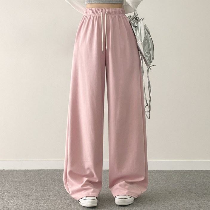 위드후이린 여성용 시그니쳐 와이드 트레이닝 밴딩 팬츠