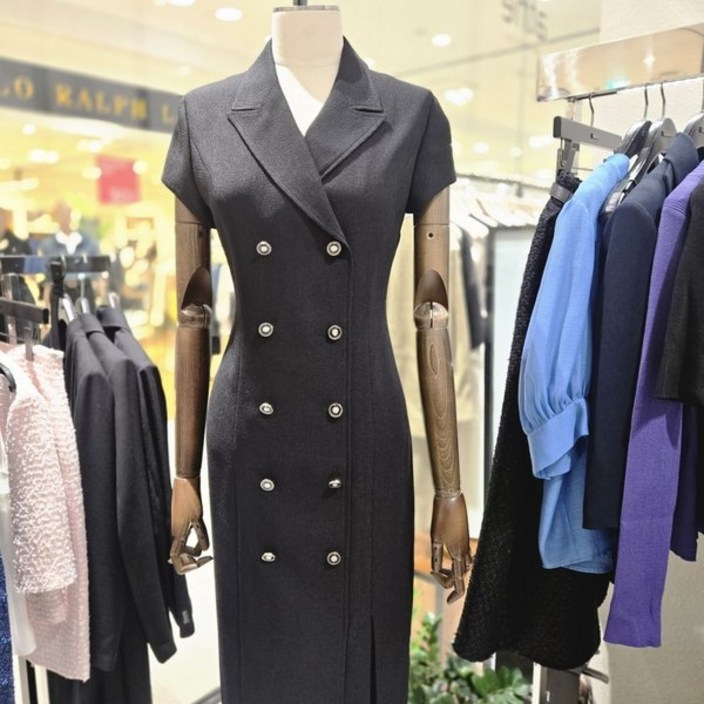 정품발송 모조에스핀 더블라인 캡소매원피스s 335792