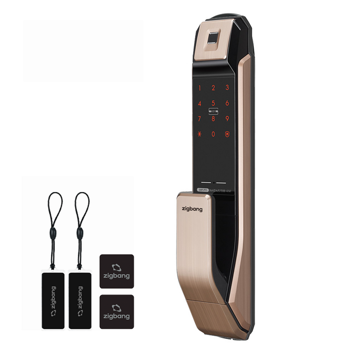 [직접설치] 직방 삼성 지문인식 푸시풀 현관문 디지털 번호키 도어락 교체설치 SHP-P71 + 고리형 2개 + 부착형 2장