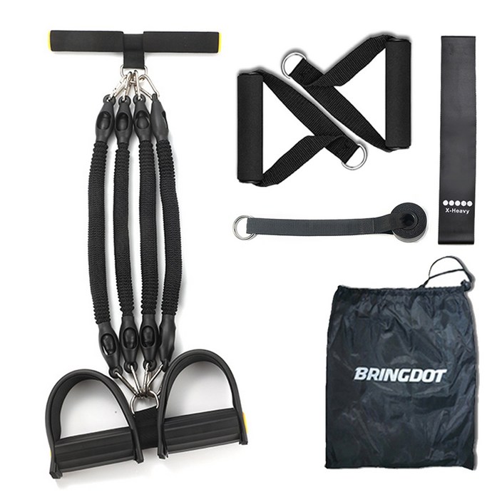 브링닷 로잉밴드 4선 전신 운동 튜빙 고무밴드 홈트 헬스 가정용 운동밴드, 1개