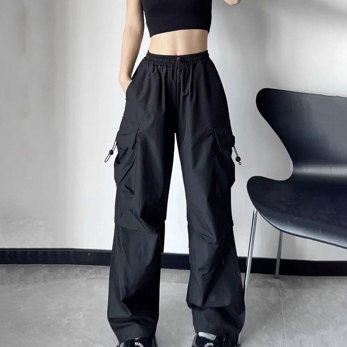 투웨이 데일리 여성 팬츠 시원한 바지 배기 허리밴딩 가을 홈웨어 골지 밴딩 시보리 바지 데님팬츠 카고 dew+9215va