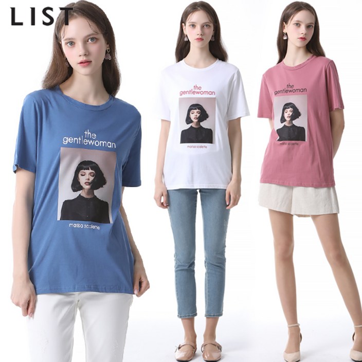 리스트 리스트  캐쥬얼 오버핏 티셔츠