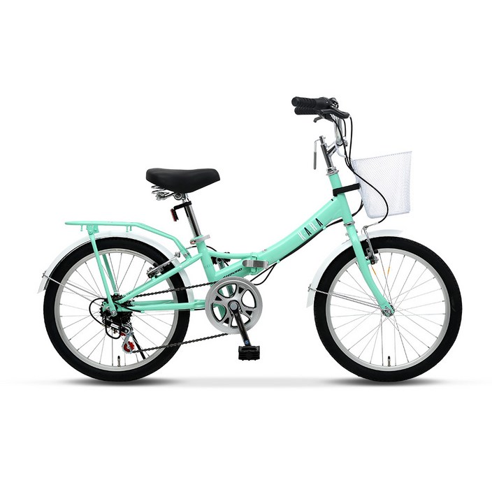 삼천리자전거 KARA 민트 미니벨로 20인치 접이식 접이형 바구니 미니 생활 접이식자전거 2021년형
