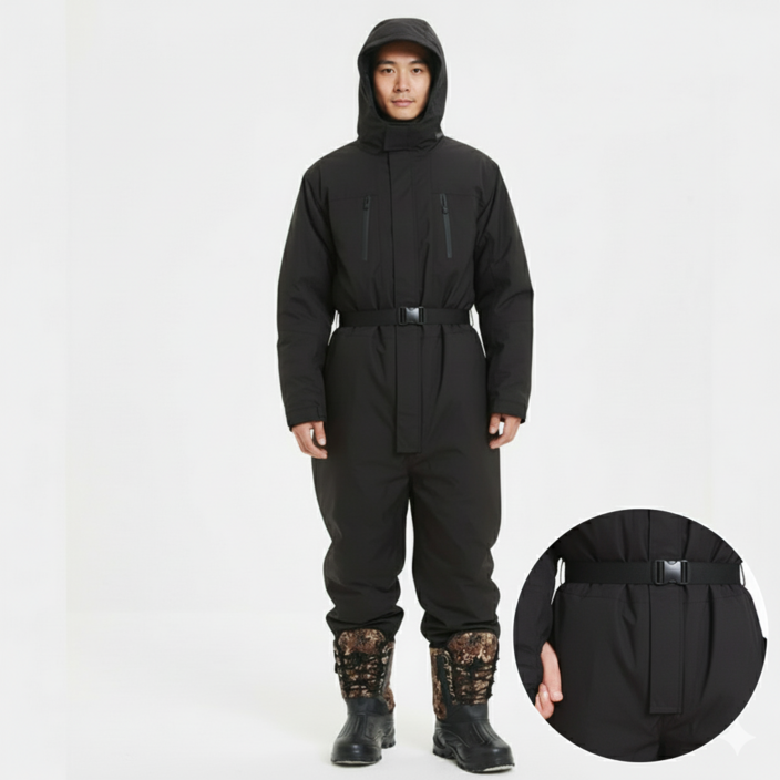 LareinaT 일체형 우주복 겨울작업복 오토바이 방한복 낚시 스키 배달 스즈끼복