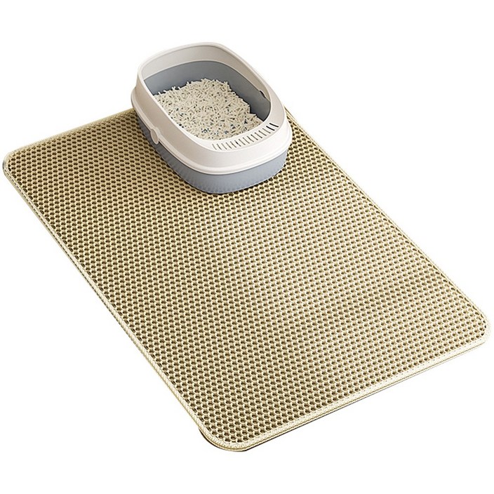 모즈펫 고양이 초대형 사막화 방지 화장실 모래 매트 120cm x 70cm, 베이지, 1개