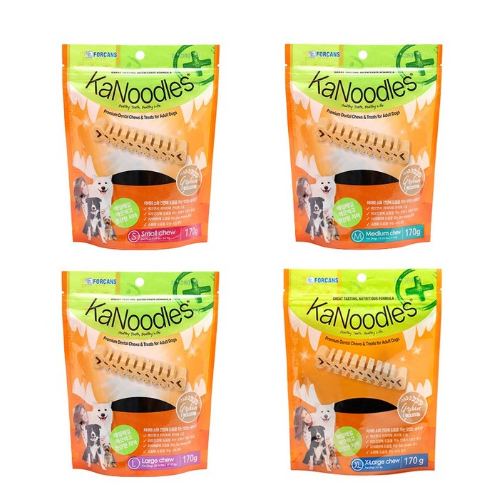 이슈펫 카누들 덴탈껌 플러스 입냄새 치석제거 지퍼백 170g, XL사이즈, 170g, 1개
