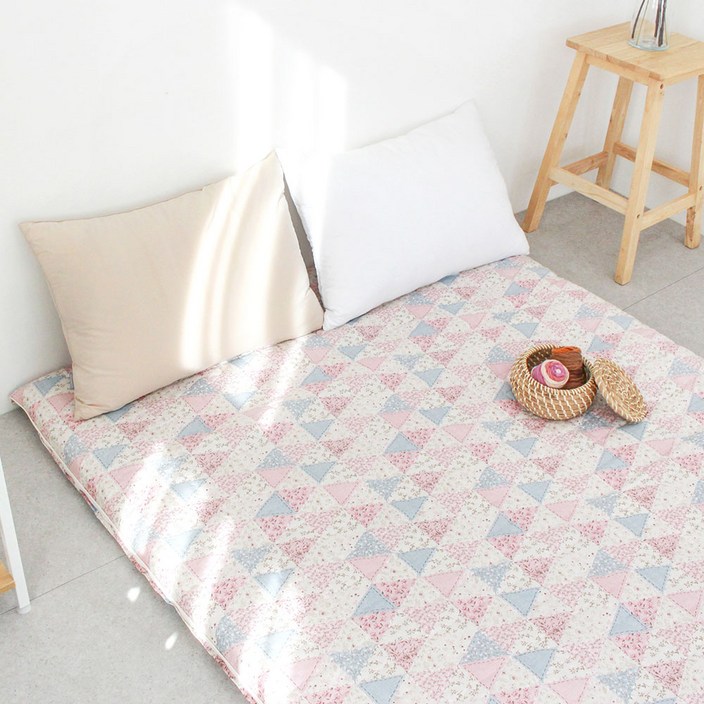 아르떼베딩 포레 요매트요커버솜매트 100 국산 순면누빔 바닥요 5cm8cm, 포레 핑크