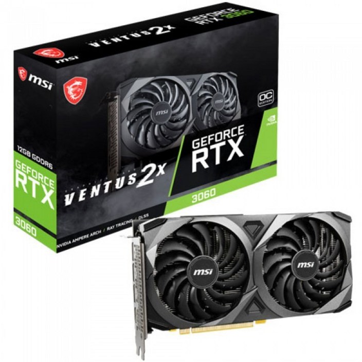 MSI 지포스 RTX 3060 벤투스 2X OC D6 12GB 그래픽카드 MSI코리아