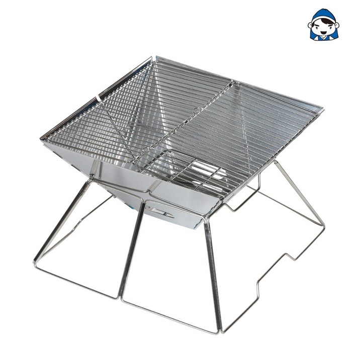 갑도리 석도리 접이식 사각 화로대  가방 세트 바베큐그릴, 1개