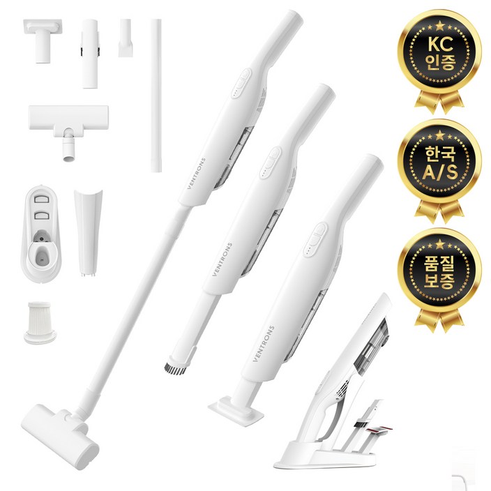최신형 벤트론스 무선 스틱 청소기 미니 핸디형 청소기 진공 청소기 충전거치대브러쉬필터 증정