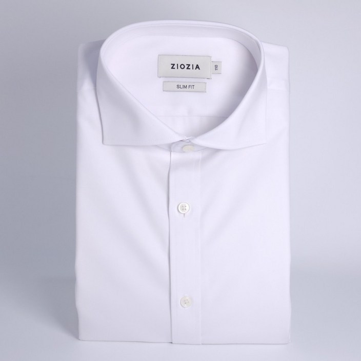 백화점 상품 지오지아 남성 와이셔츠 화이트 블루 슬림핏 스판 IV1107