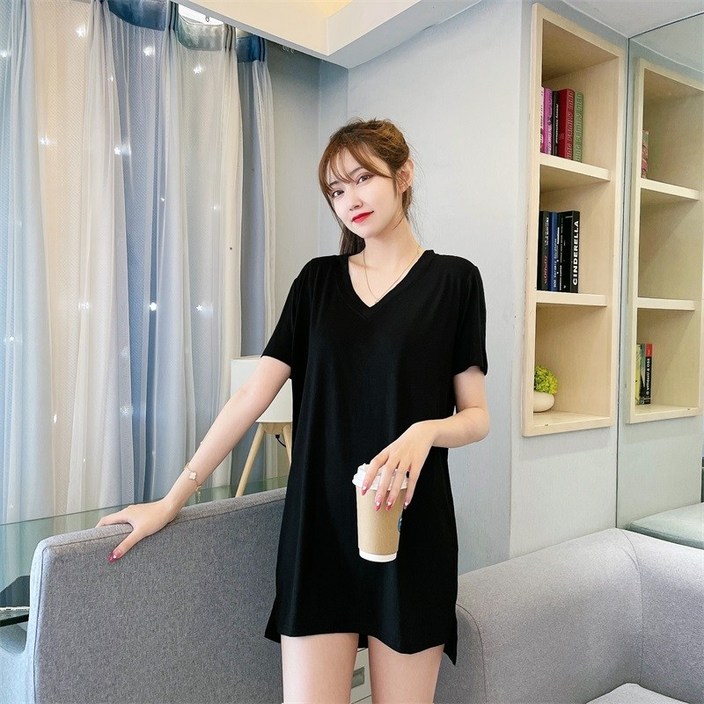 집에서 입기 편안한 박스티