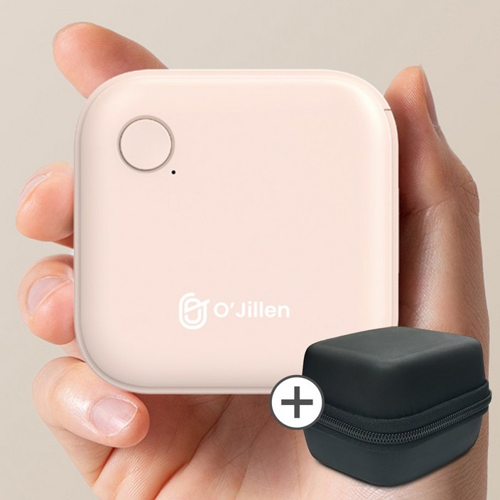 오지렌 네임스티커 감열식 라벨프린터 라벨기 핑크